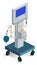 Modern ventilator breathing medical product hospital equipment. 3d isometric icon