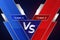 Modern Versus Sports Match Battle Competition Glossy Red and Blue on Navy Background