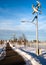 Modern vertical wind turbine and solar panel