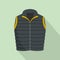 Modern vest icon, flat style