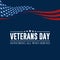 Modern Veterans Day Celebration Background Header Banner