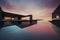 Modern villa and a luxurious infinity pool, photorealistic illustration