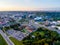 Modern Vilnius buildings aerial