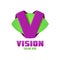 Modern vision logo. Vector illustration.