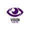 Modern vision logo. Vector illustration