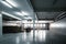 Modern warehouse interior inside, goods and cargo in half empty storage or storehouse