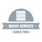 Modern wash service logo, simple gray style