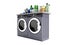 Modern washer and dryer for things 3d render on white background