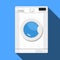 Modern washing machine isolated. Equipment for washing clothes. Household appliances.