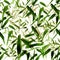 Modern watercolor bamboo seamless pattern. Shades of green