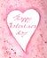 Modern watercolor illustration, valentine`s day, pink, pixels, summer,