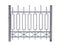 Modern welded iron decorative fence