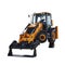 Modern wheeled excavator. Isolated image