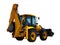 Modern wheeled excavator. Isolated image