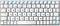 Modern white with blue laptop bluetooth keyboard