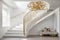 Modern White and Brass Stairwell Details