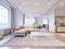 Modern white gray living room interior design