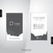 Modern white and gray vertical business card