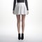 Modern White Pleated Mini Skirt: Frontal Perspective Studio Photography