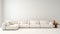A modern white sofa set in a minimalist living room, showcasing the elegance of simplicity in interior design