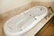 Modern white whirlpool bath tube