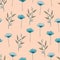 Modern wildflowers seamless pattern design