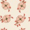Modern wildflowers seamless pattern design