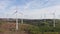 modern wind turbine park in the nature 4k 30fps