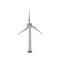 Modern windmill isolated vector illustration.