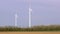 Modern windmills working in the wind in Austria