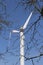 Modern windturbine with broken wings, Flevoland, Netherlands