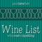 Modern wine list with a retro touch