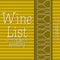 Modern wine list with a retro touch