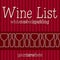 Modern wine list with a retro touch