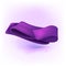 Modern winter bright knitted scarf. 3D image, isolated on white background. Fashionable accessories, bright purple wool