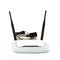 Modern Wireless router on white background.