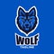 Modern wolf mascot logo.