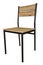 Modern wooden chair steel legs isolated