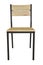 Modern wooden chair steel legs isolated