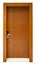 Modern wooden looking steel door, electronic security lock system