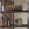 Modern wooden rack in the loft interior