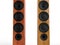 Modern wooden speakers - closeup - front view