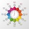 Modern work time management planning infographics