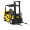 Modern yellow forklift