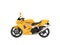 Modern yellow super sports bike - side view