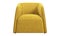 Modern yellow velvet upholstery armchair. 3d render