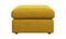 Modern yellow velvet upholstery ottoman. 3d render