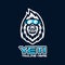 Modern yeti head mascot logo