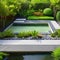 A modern, Zen-inspired garden with a koi pond, stone pathways, and lush greenery2, Generative AI