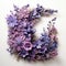 Modernism Floral Art: Lavender Letter E Clipart